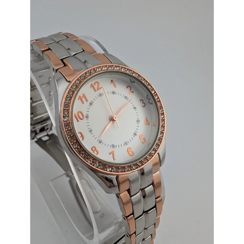 Women's Quartz Watch 30mm Case Rose Gold & Silver 7.25